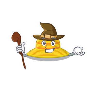 Komik ama sinsi bir cadı çizgi film karakteri tasarımı.