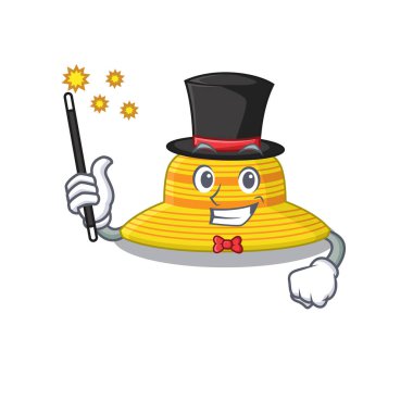 Yazın çizgi film tasarımı tarzında muhteşem bir akıllı sihirbaz.