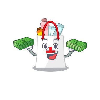 Çok parası olan zengin bir uyuşturucu torbası çizgi film karakteri.