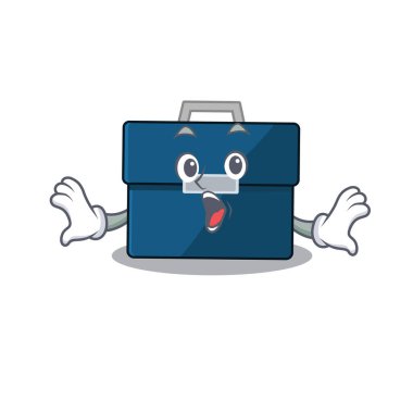 İş bavulu maskotu tasarımı. Şaşırtıcı bir jest.