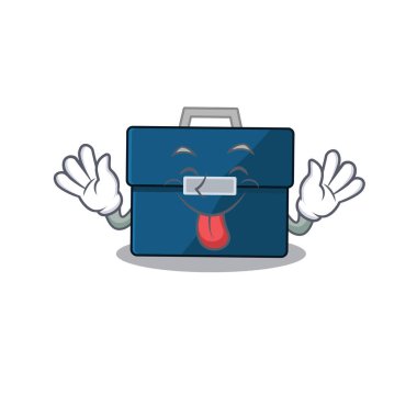 Komik iş bavulu çizgi film tasarımı.