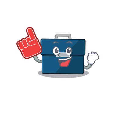 Çizgi filmdeki iş çantası Köpük parmaklı karakter tasarımı