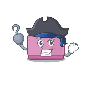 Bir korsan karakterinde tek elle kadın cüzdanı çizimi.