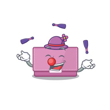 Bir kadının cüzdan karikatür tasarım stili hokkabazlık oynamayı başarıyor