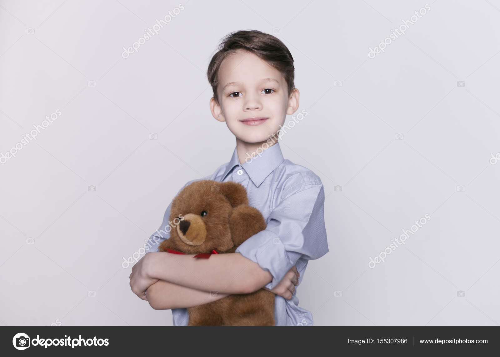 holding teddy bear