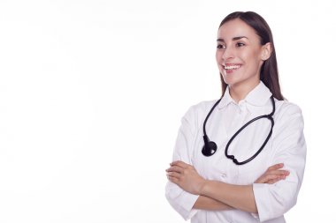 Steteskoplu genç doktor.