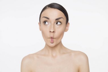 Güzel bir kadın portresi. Güzellik ve Spa. Cilt Bakımı kavramı