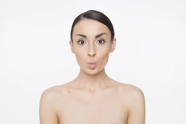 Retrato Mulher Bonita Beleza Spa Conceito Cuidados Com Pele — Fotografia de Stock