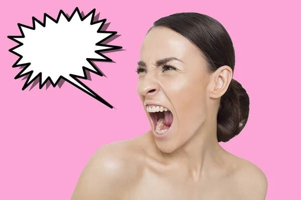 Stress Young Woman Screaming — Stock Photo, Image