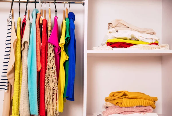 Clothes Hangers Wardrobe — Stock Photo, Image