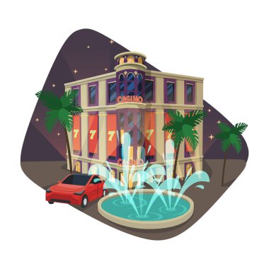 Casino veya oyun evi Binası gece