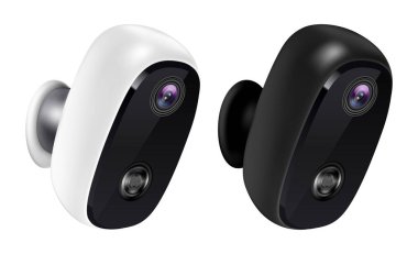 Gerçekçi 3D IP kamera, güvenlik kamerası.