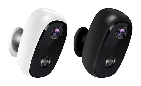 Câmera de CCTV IP 3D realista, vigilância de segurança — Vetor de Stock