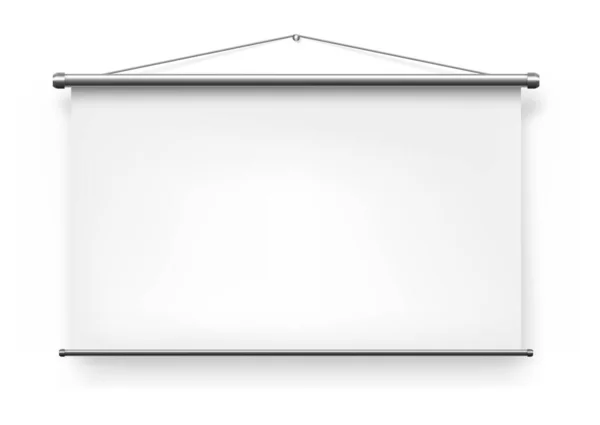 Screen Projector Λευκό Κενό Παρουσίαση Slide Board Whiteboard Οθόνη Διάνυσμα — Διανυσματικό Αρχείο