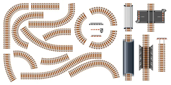 Залізничний конструктор залізничних колій і залізничних колій — стоковий вектор