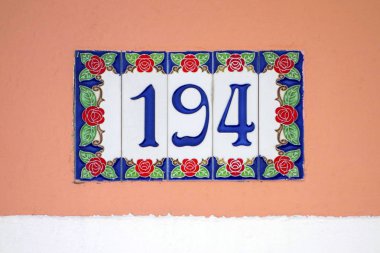 güzel retro seramik ev numarası,