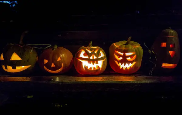 Intressant pumpor till Halloween — Stockfoto