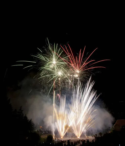 Schönes Feuerwerk erhellt den Himmel _ 32 — Stockfoto