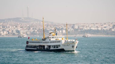 Istanbul feribot yelken Boğaziçi, Istanbul, Türkiye