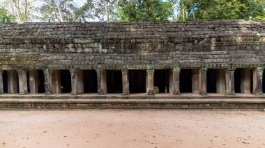 Koridor Ta Prohm Tapınağı, Angkor arkeolojik Park, Siem Reap Kamboçya'dan