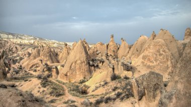 Kapadokya benzersiz jeolojik oluşumlar Panoraması. 