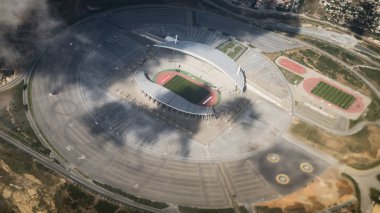 Istanbul Olimpiyat Stadyumu'nun havadan görünümü