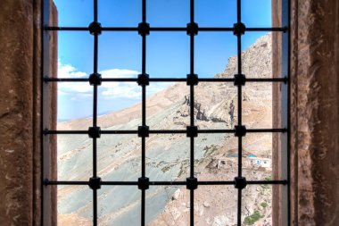 İç olay yerinden Dogubayazit Doğu Türkiye'de yakınlarındaki Ishak Paşa Sarayı (Ishakpasa Sarayı)