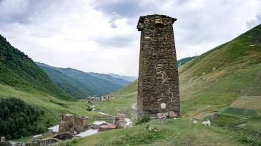 Ushguli, üst Svaneti, Georgia, Avrupa'nın Rock Kulesi