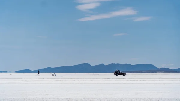 Uyuni só lakás - Salar de Uyuni - a világ legnagyobb sós lapos, Bolívia — Stock Fotó