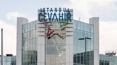 Exterior view of Cevahir Shopping Center, in Sisli district of Istanbul, Turkey. clipart