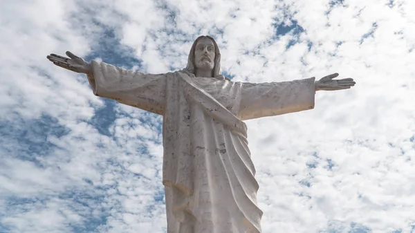 Estátua de Cristo no topo de Cusco, Peru — Fotografia de Stock