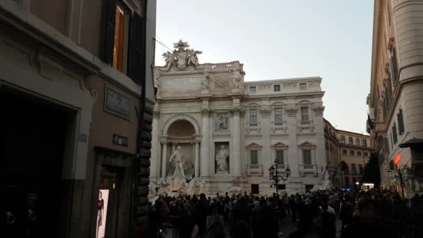 Ρώμη Ιταλία Μάρτιος 2017 Φοντάνα Ντι Τρέβι Fontana Trevi Στη — Αρχείο Βίντεο