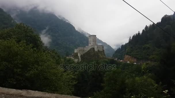 Camlihemsin Rize Turkey Juli 2017 Zil Castle Auch Bekannt Als — Stockvideo