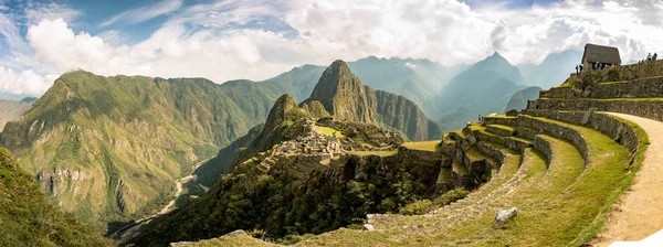 Pemandangan Kota Inka Machu Picchu yang hilang di dekat Cusco, Peru . Stok Foto