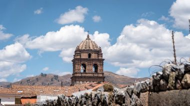 Convent of Santo Domingo in Koricancha complex, Cusco, Peru. clipart