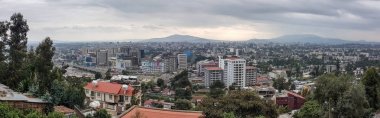Panorama of the Capital City of Ethiopia, Addis Ababa clipart
