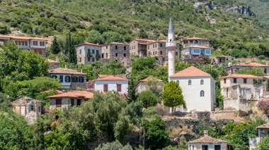 Aydın şehir tarihi Doğanbey Köyü panoramik sahne