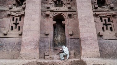 Bir eski Kaya kiliseleri üzerinden Lalibela tanımlanamayan Hacı