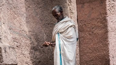 Bir eski Kaya kiliseleri üzerinden Lalibela tanımlanamayan Hacı
