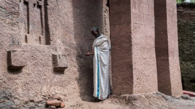 Bir eski Kaya kiliseleri üzerinden Lalibela tanımlanamayan Hacı