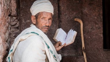 Bir eski Kaya kiliseleri üzerinden Lalibela tanımlanamayan Hacı