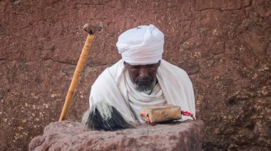 Bir eski Kaya kiliseleri üzerinden Lalibela tanımlanamayan Hacı