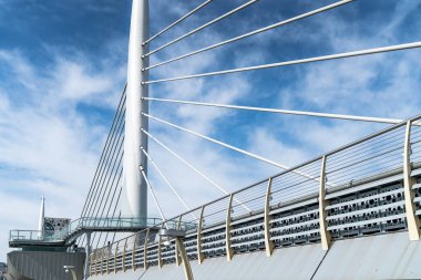 Haliç Metro Köprüsü closeup Istanbul City, Türkiye'de