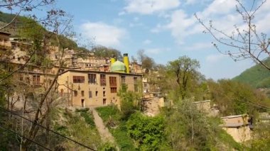 Masuleh, İran - Mayıs 2019: Gilan ilinin geleneksel Masuleh köyünde evler