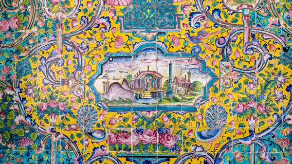 Golestanský palác s perskými dlaždicemi, Teherán, Írán — Stock fotografie