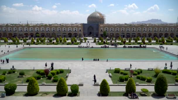 Isfahan Iran Maj 2019 Turister Och Iranier Isfahan Naqsh Jahan — Stockvideo