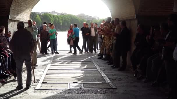 Isfahan Iran May 2019 Local Iranian People Singing Entertaining Themselves — Stock Video