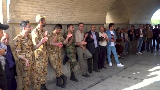 Isfahan Iran May 2019 Local Iranian People Singing Entertaining Themselves — Stock Video