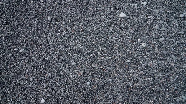 Formación de arena negra volcánica de la playa de arena negra de Islandia — Foto de Stock