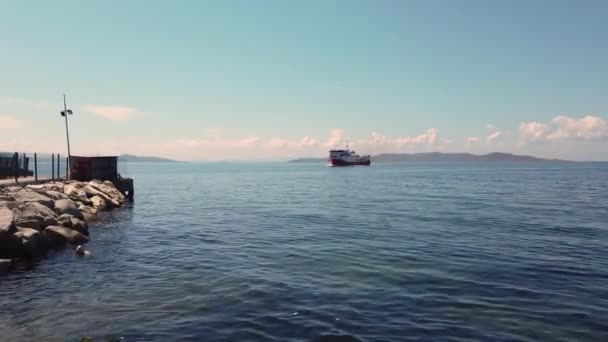 Pulau Marmara Balikesir Agustus 2019 Feri Mobil Dan Penumpang Dari — Stok Video